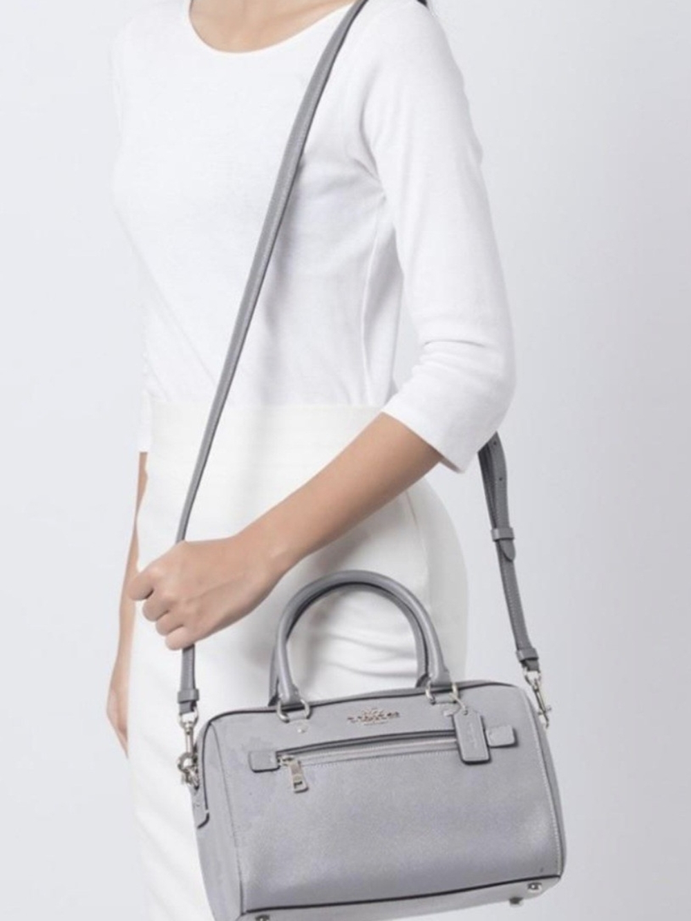 Coach Rowan Leather Satchel Shoulder Bag